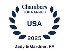 Chambers Top Ranked | USA | 2025 | Dady & Gardner, PA